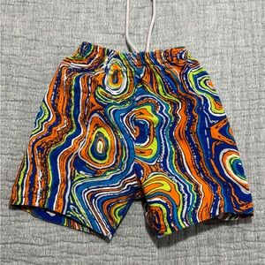 Vintage Jimmy Jean Toddler Medium Shorts. Marbled Swirl Geometric Groovy USA